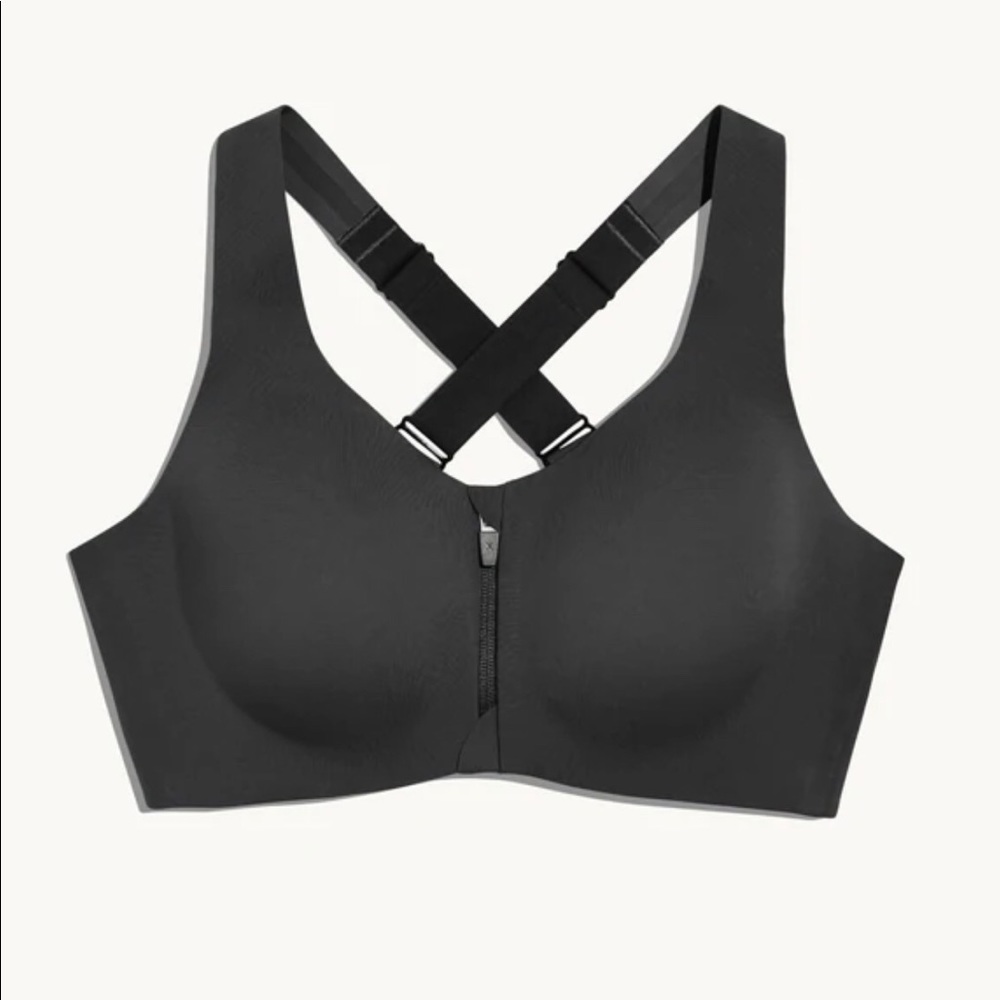 NWT - Knix Zip Front Catalyst Bra - Size 7 - Black